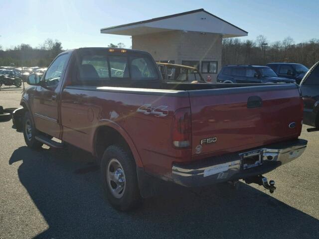 2FTRF18242CA01360 - 2002 FORD F150 RED photo 3