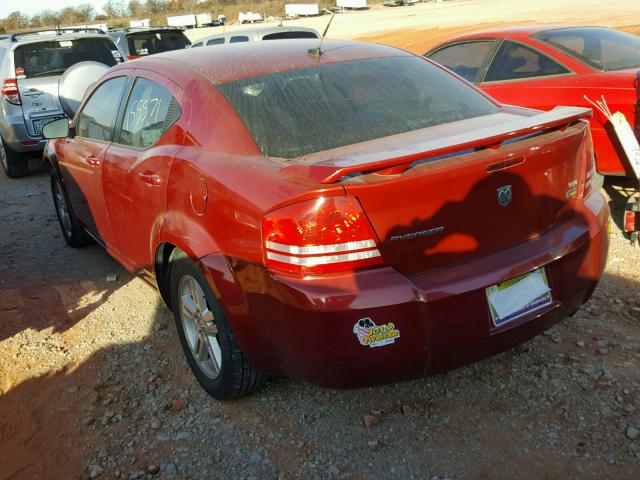 1B3LC56R18N254372 - 2008 DODGE AVENGER SX RED photo 3