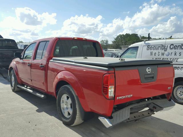 1N6AD09U17C437221 - 2007 NISSAN FRONTIER C RED photo 3