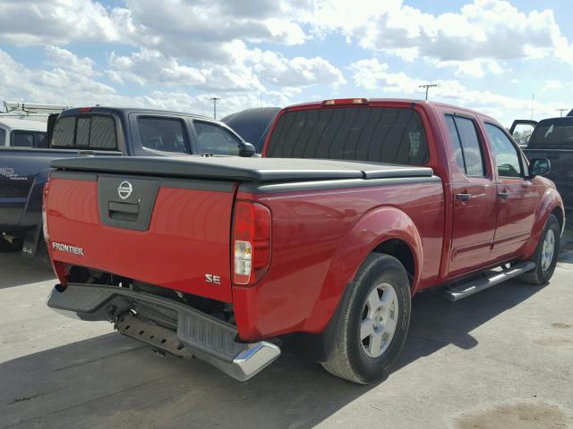 1N6AD09U17C437221 - 2007 NISSAN FRONTIER C RED photo 4