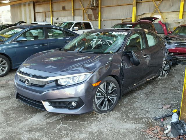 19XFC1F7XHE027740 - 2017 HONDA CIVIC EXL GRAY photo 2