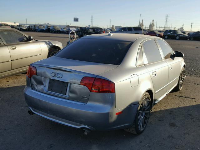 WAUEH78EX7A126441 - 2007 AUDI A4 S-LINE GRAY photo 4