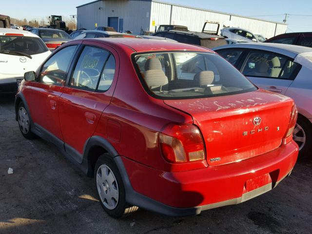 JTDBT1238Y0079183 - 2000 TOYOTA ECHO RED photo 3