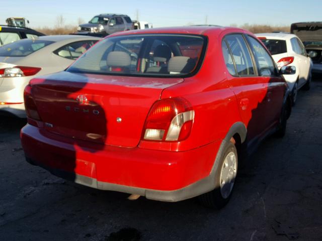 JTDBT1238Y0079183 - 2000 TOYOTA ECHO RED photo 4