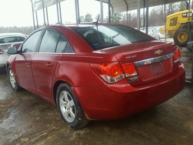 1G1PG5S91B7105166 - 2011 CHEVROLET CRUZE LT RED photo 3