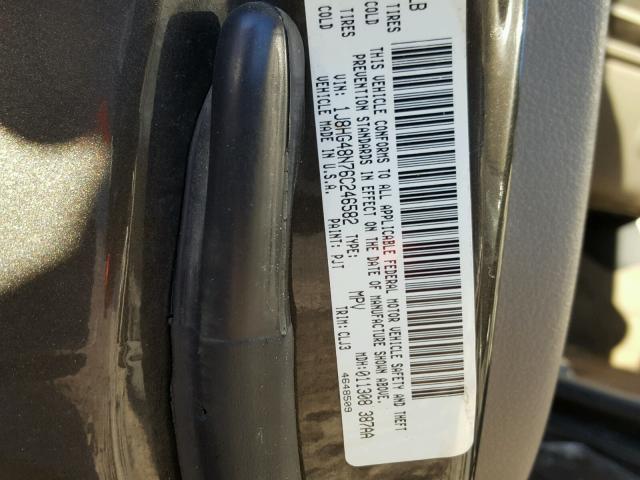 1J8HG48N76C246582 - 2006 JEEP COMMANDER 棕色 照片 10