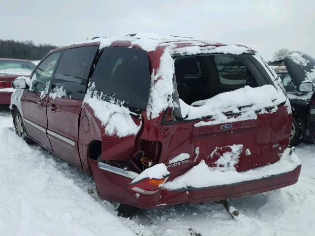 2FMZA52463BA08703 - 2003 FORD WINDSTAR S MAROON photo 3