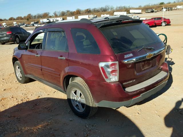 2CNDL13F986338767 - 2008 CHEVROLET EQUINOX LS MAROON photo 3