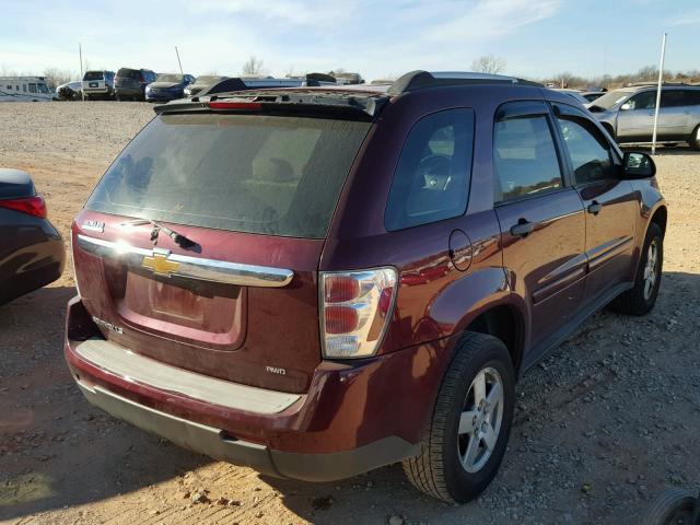 2CNDL13F986338767 - 2008 CHEVROLET EQUINOX LS MAROON photo 4