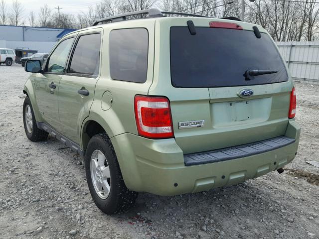 1FMCU031X8KE30698 - 2008 FORD ESCAPE XLT GREEN photo 3