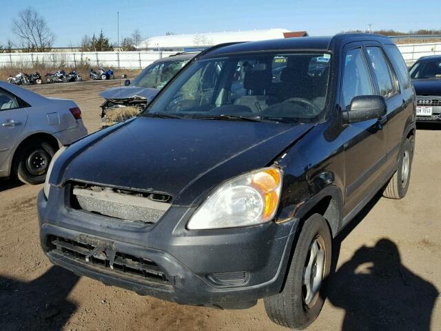 JHLRD78442C088390 - 2002 HONDA CR-V LX BLACK photo 2