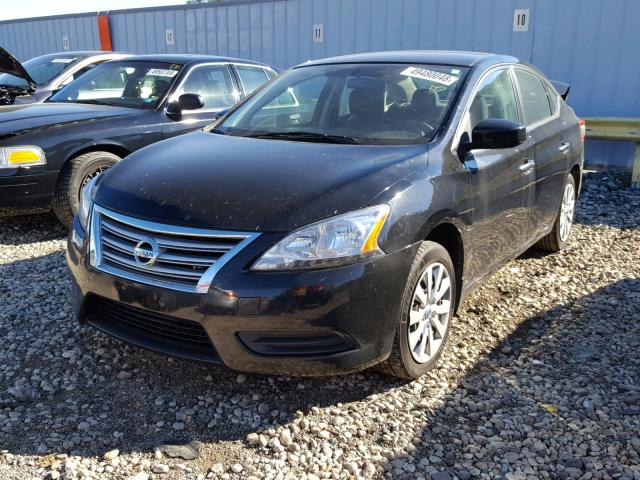 3N1AB7AP2DL740583 - 2013 NISSAN SENTRA SV BLACK photo 2