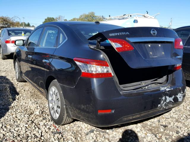 3N1AB7AP2DL740583 - 2013 NISSAN SENTRA SV BLACK photo 3