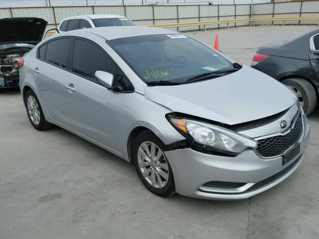 KNAFX4A67F5326516 - 2015 KIA FORTE LX SILVER photo 1