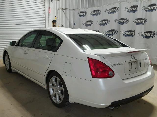 1N4BA41E28C833919 - 2008 NISSAN MAXIMA SE WHITE photo 3