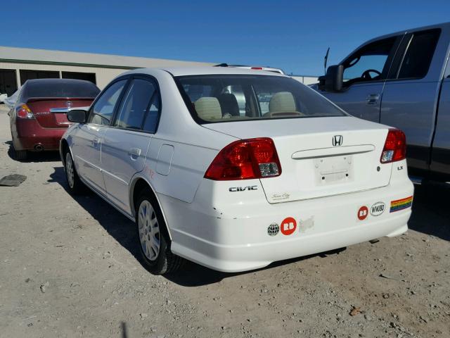 2HGES16504H545188 - 2004 HONDA CIVIC HX WHITE photo 3