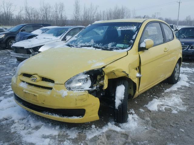 KMHCM3AC7AU185732 - 2010 HYUNDAI ACCENT BLU YELLOW photo 2