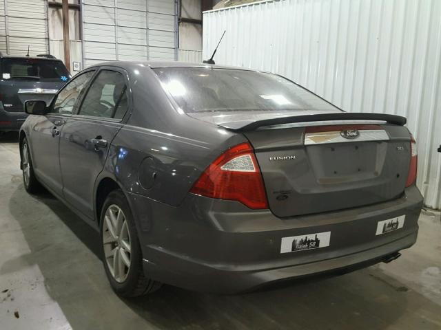 3FAHP0JA7BR342446 - 2011 FORD FUSION SEL GRAY photo 3