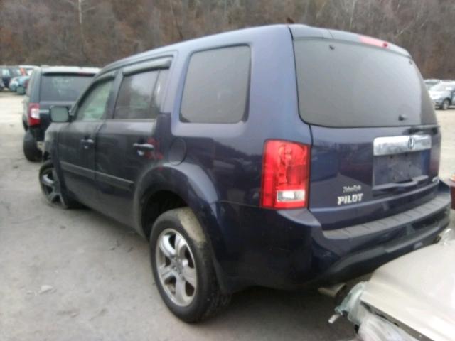 5FNYF4H52DB007547 - 2013 HONDA PILOT EXL BLUE photo 3