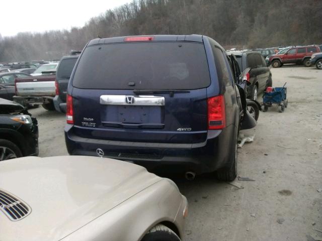 5FNYF4H52DB007547 - 2013 HONDA PILOT EXL BLUE photo 4