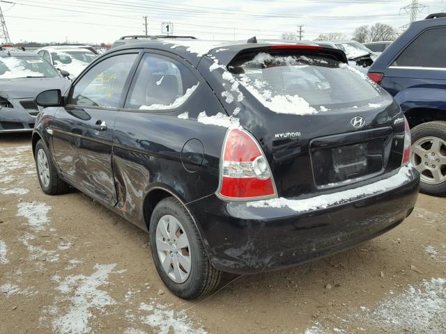 KMHCM36C99U135533 - 2009 HYUNDAI ACCENT GS BLACK photo 3