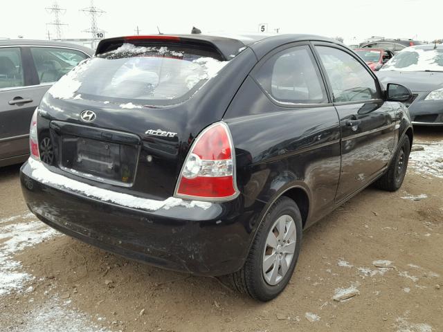 KMHCM36C99U135533 - 2009 HYUNDAI ACCENT GS BLACK photo 4