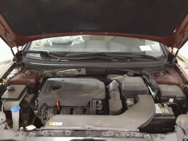 5NPE24AF6FH222760 - 2015 HYUNDAI SONATA SE RED photo 7