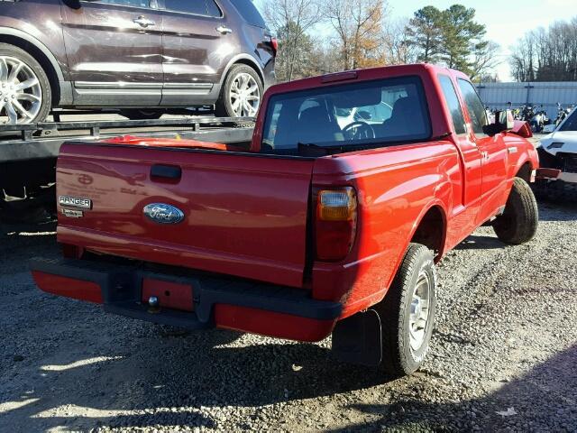 1FTYR14DX7PA11407 - 2007 FORD RANGER SUP RED photo 4