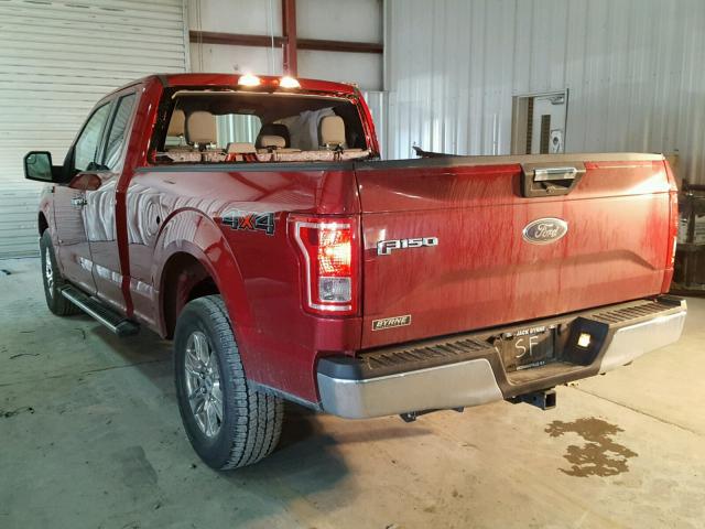 1FTEX1EP8FFC56695 - 2015 FORD F150 SUPER RED photo 3