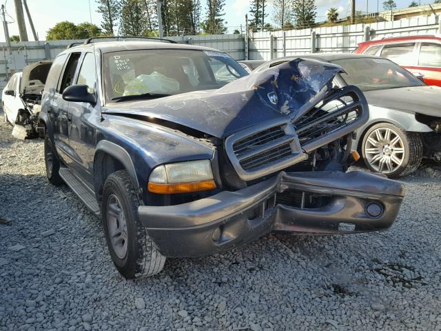 1B4HR38NX2F168512 - 2002 DODGE DURANGO SP BLUE photo 1