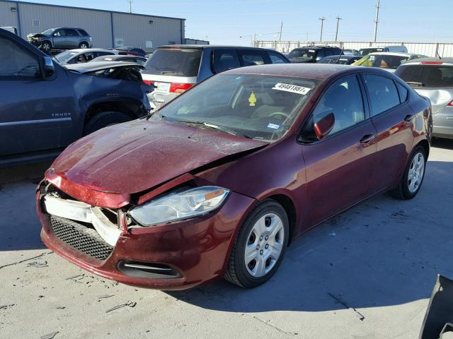 1C3CDFAA8FD345990 - 2015 DODGE DART SE RED photo 2