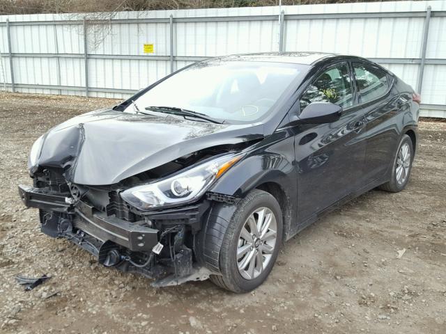 5NPDH4AE3FH607484 - 2015 HYUNDAI ELANTRA SE BLACK photo 2