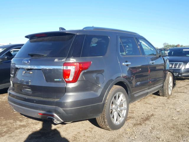 1FM5K8F86GGB02945 - 2016 FORD EXPLORER L GRAY photo 4