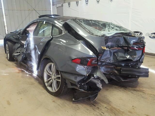 5YJSA1CP8CFP01721 - 2012 TESLA MODEL S GRAY photo 9