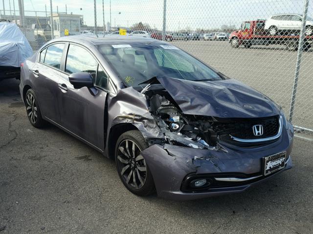 19XFB2F9XFE087007 - 2015 HONDA CIVIC EXL GRAY photo 1