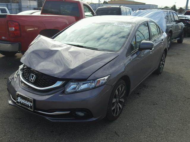 19XFB2F9XFE087007 - 2015 HONDA CIVIC EXL GRAY photo 2