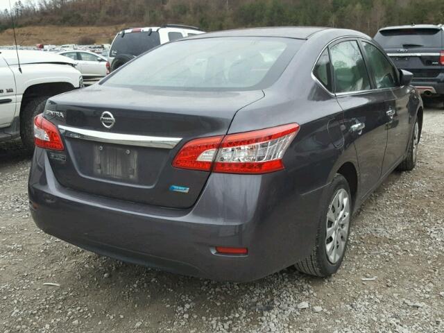 3N1AB7AP8EY311601 - 2014 NISSAN SENTRA S GRAY photo 4