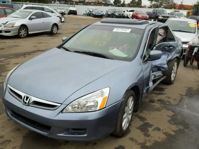 1HGCM66557A087391 - 2007 HONDA ACCORD EX BLUE photo 2