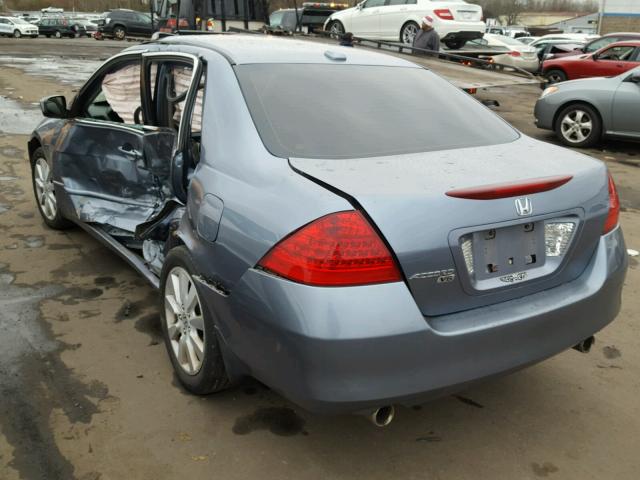 1HGCM66557A087391 - 2007 HONDA ACCORD EX BLUE photo 3