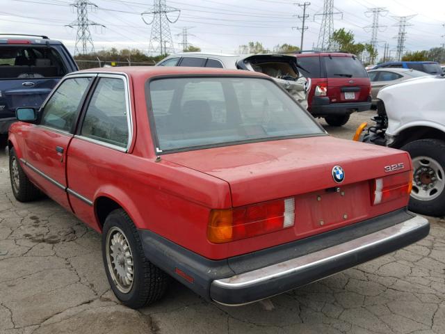 WBAAB6405H1686289 - 1987 BMW 325 E AUTO RED photo 3