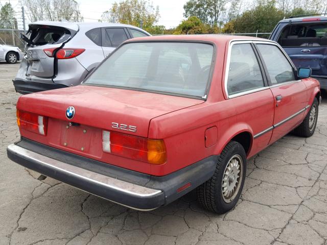 WBAAB6405H1686289 - 1987 BMW 325 E AUTO RED photo 4