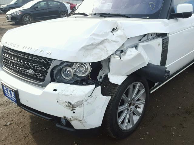 SALMF1D49BA331040 - 2011 LAND ROVER RANGE ROVE WHITE photo 9