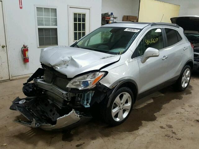 KL4CJBSB2FB038583 - 2015 BUICK ENCORE CON SILVER photo 2