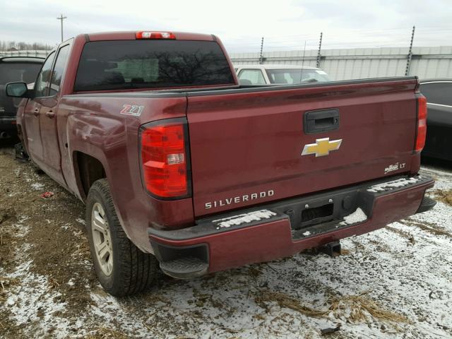 1GCVKREC7HZ149486 - 2017 CHEVROLET SILVERADO BURGUNDY photo 3