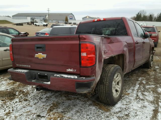 1GCVKREC7HZ149486 - 2017 CHEVROLET SILVERADO BURGUNDY photo 4