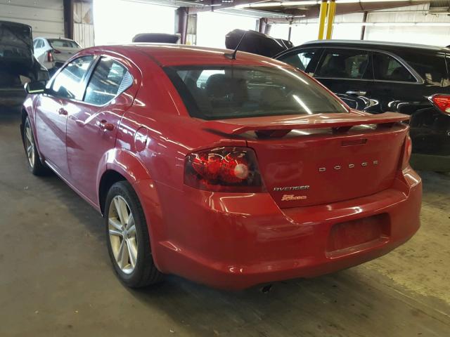 1C3CDZAG0DN521315 - 2013 DODGE AVENGER SE RED photo 3