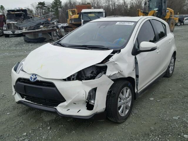 JTDKDTB34H1597939 - 2017 TOYOTA PRIUS C WHITE photo 2