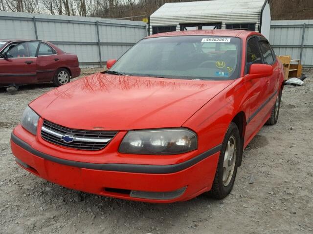 2G1WH55K319177362 - 2001 CHEVROLET IMPALA LS RED photo 2