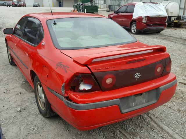 2G1WH55K319177362 - 2001 CHEVROLET IMPALA LS RED photo 3