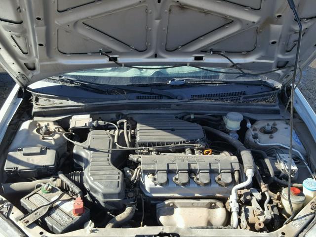 1HGEM22931L099917 - 2001 HONDA CIVIC SI SILVER photo 7